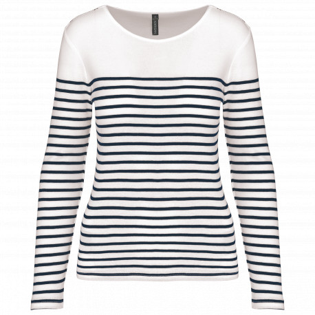 Maglia donna alla marinara Breton manica lunga K386 Kariban