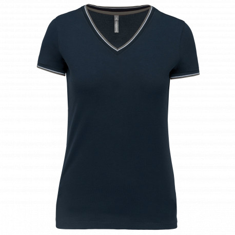 T-shirt piqué donna scollo a V K394 Kariban
