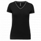 T-shirt piqué donna scollo a V K394 Kariban