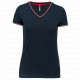 T-shirt piqué donna scollo a V K394 Kariban