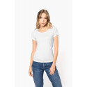 T-shirt bio donna maniche corte e collo con bordi a taglio vivo K399 Kariban