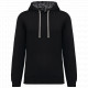 Felpa unisex con cappuccio a contrasto con motivi K4013 Kariban