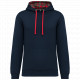 Felpa unisex con cappuccio a contrasto con motivi K4013 Kariban