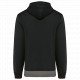 Felpa unisex tricolore con cappuccio K4016 Kariban