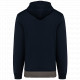 Felpa unisex tricolore con cappuccio K4016 Kariban