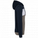 Felpa unisex tricolore con cappuccio K4016 Kariban