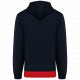 Felpa unisex tricolore con cappuccio K4016 Kariban