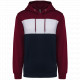 Felpa unisex tricolore con cappuccio K4016 Kariban