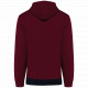 Felpa unisex tricolore con cappuccio K4016 Kariban
