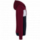 Felpa unisex tricolore con cappuccio K4016 Kariban
