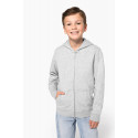 Felpa in materiale riciclato con zip e cappuccio bambino K4045 Kariban