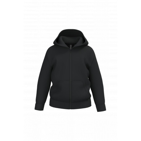 Felpa in materiale riciclato con zip e cappuccio bambino K4045 Kariban