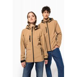 Giacca unisex Softshell a 3 strati con cappuccio e maniche staccabili K422 Kariban