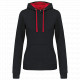 Felpa donna con cappuccio a contrasto K465 Kariban