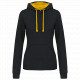 Felpa donna con cappuccio a contrasto K465 Kariban