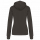 Felpa donna con cappuccio a contrasto K465 Kariban