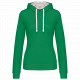 Felpa donna con cappuccio a contrasto K465 Kariban