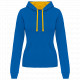 Felpa donna con cappuccio a contrasto K465 Kariban