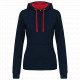 Felpa donna con cappuccio a contrasto K465 Kariban