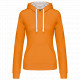 Felpa donna con cappuccio a contrasto K465 Kariban