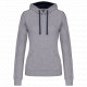 Felpa donna con cappuccio a contrasto K465 Kariban