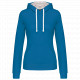 Felpa donna con cappuccio a contrasto K465 Kariban