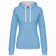 Felpa donna con cappuccio a contrasto K465 Kariban