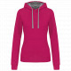 Felpa donna con cappuccio a contrasto K465 Kariban
