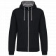 Felpa uomo con cappuccio a contrasto full zip K466 Kariban