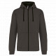Felpa uomo con cappuccio a contrasto full zip K466 Kariban