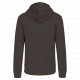 Felpa uomo con cappuccio a contrasto full zip K466 Kariban