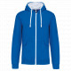 Felpa uomo con cappuccio a contrasto full zip K466 Kariban