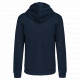 Felpa uomo con cappuccio a contrasto full zip K466 Kariban