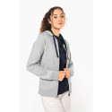 Felpa donna con cappuccio a contrasto full zip K467 Kariban