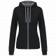 Felpa donna con cappuccio a contrasto full zip K467 Kariban