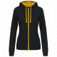Felpa donna con cappuccio a contrasto full zip K467 Kariban