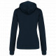 Felpa donna con cappuccio a contrasto full zip K467 Kariban