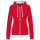 Felpa donna con cappuccio a contrasto full zip K467 Kariban