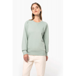 Felpa donna BIO girocollo manica raglan NON GARZATA K481 Kariban