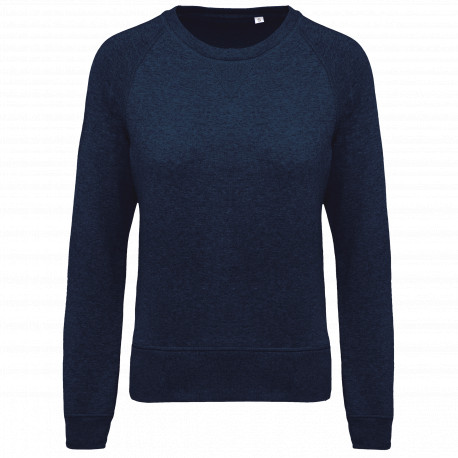 Felpa donna BIO girocollo manica raglan NON GARZATA K481 Kariban