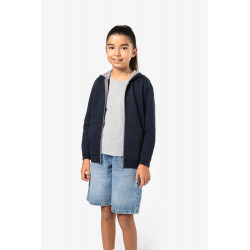 Felpa bambino con cappuccio full zip K486 Kariban