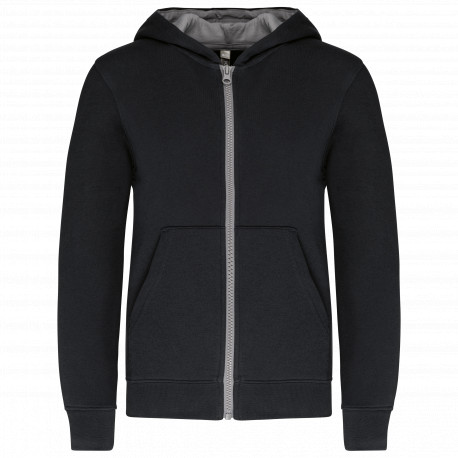 Felpa bambino con cappuccio full zip K486 Kariban
