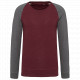 Felpa uomo BIO French Terry bicolore girocollo e manica raglan NON GARZATA K491 Kariban