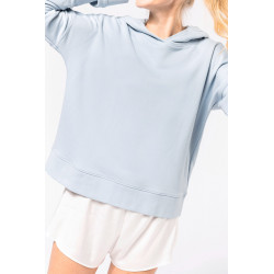 Felpa donna con cappuccio Lounge bio NON GARZATA K494 Kariban