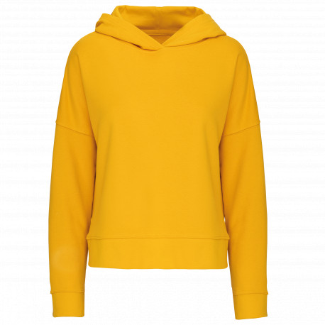 Felpa donna con cappuccio Lounge bio NON GARZATA K494 Kariban