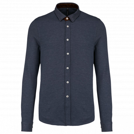 Camicia jacquard manica lunga K507 Kariban