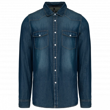Camicia uomo Denim manica lunga K519 Kariban