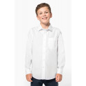 Camicia bambino in popeline manica lunga K521 Kariban