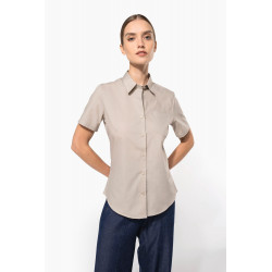 Camicia popeline policotone donna maniche corte facile da lavare K548 Kariban