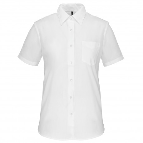 Camicia popeline policotone donna maniche corte facile da lavare K548 Kariban
